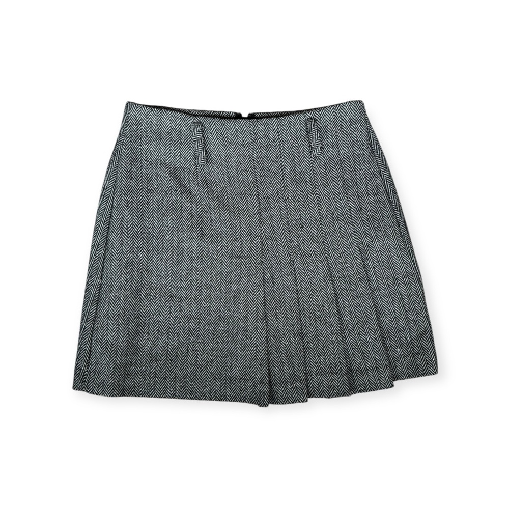 Commense skirt gray black new XS zip back